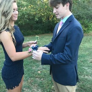 Dress navy blue lace size 2